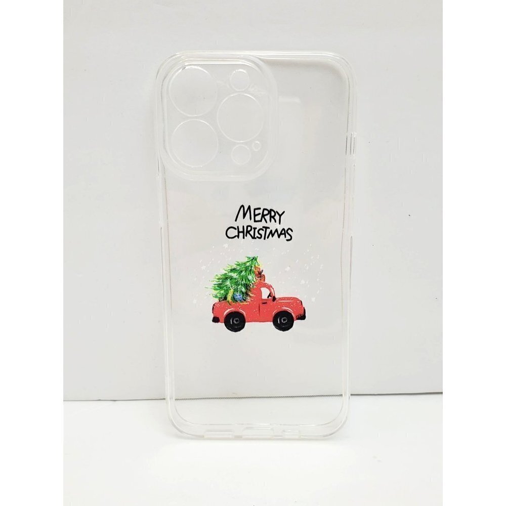 Iphone 13 Pro Christmas Tree Red Truck Merry Christmas Phone Case Clear